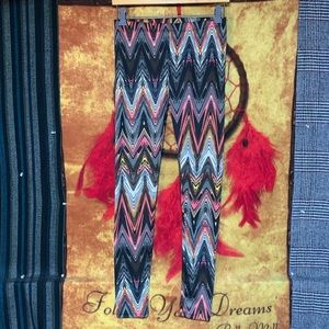 SOLOLAFE-women’s multicolored poly blend stretch waistband pull-on legging/pants